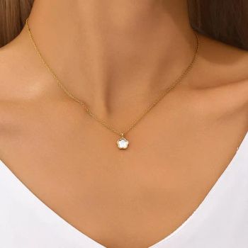 Topsale Fashion Wholesale Sterling Silver 925 Jewelry Minimalist Shell Pendant Delicate Flower Necklaces for Women - Guangzhou Peishang Jewelry Co., Ltd. - China