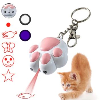 LED Cute USB Rechargeable Key Chain Pet Laser Toy for Cats Interactive Funny Kitten Training Cat Toys - JinJiang Nilong Group Co., Limited - China