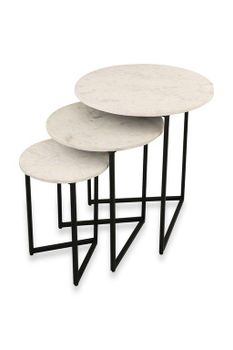 Modern Furniture – Nested Round End Table Set - Metal Designers Gallery - India