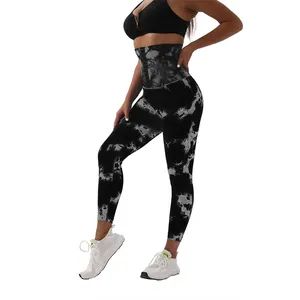 High Waisted Yoga Exercise High Elasticity Tummy Control Tie Dye Sports Leggings Gym - Putian Deyang Trading Co., Ltd. - China