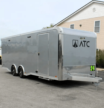 Enclosed Trailers / Enclosed ATC Car Trailer 2026 24ft. Aluminum ROM 400 w/Large Escape Door & Aluminum Wheels - senesie mfg llc - United States