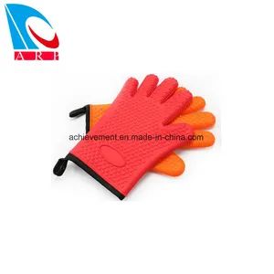 Oven Mitts - Silicone and Cotton Double-Layer Heat Resistant Gloves/Silicone Gloves/Oven Gloves/BBQ Gloves - Perfect for Baking and Grilling - Dongguan Achievement Rubber & Plastic Co., Ltd. - China