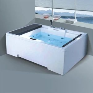 Two Pillows Modern Design Corner Freestanding Acrylic Massage Bubble Bath Tub Design - Foshan Aqua Gallery Company Limited - China