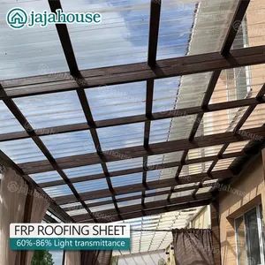 Fiberglass Roofing Sheets Corrugated FRP Roofing Sheet Plane Skylight Roof Tiles - Guangdong Jajahouse New Materials Technology Co., Ltd. - China