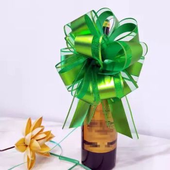 10PCS Christmas 6 Inch Organza Pull Bows Gift Ribbons Flower Present Wrapping Green Ribbon Pull String Bow for Wedding Birthday - Dongguan Hongxing Handicraft Co., Ltd. - China