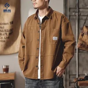 Ropa De Hombre Garment Clothing Mens Cotton Casual Shirts Loose Long-Sleeve Solid Cotton Polo Shirt - Nuolang (Guangdong) Garment Industry Co., Ltd. - China