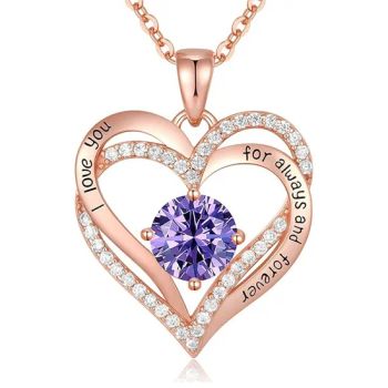 Wholesale Rose Gold Jewelry Wife Girlfriend Mom Daughter Anniversary Birthday Gift Stainless Steel Love Heart Necklaces for Women - Anhui Yihui Yihuang Technology Co., Ltd. - China