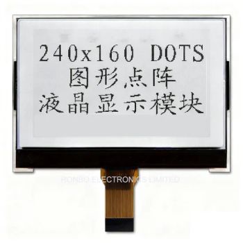 3.3" Inch 240X160 Graphic Cog FSTN Stn LCD Module with White Backlight LCD - RONBO ELECTRONICS LIMITED - China