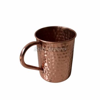 500 mL Hand Crafted Medieval 100% Mule mug Width 8cm Length 10cm Size 4  inch Color Natural Weight 0.155kg Capacity 500 - Selvi Exports - India