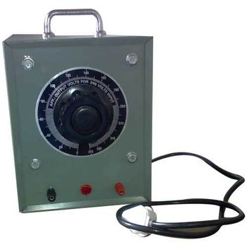 Single Phase Enclosed Variable Auto Transformer Material MS Phase Single Phase Input Voltage 240V Frequency 50-60 Hz Output Voltage - Asma Electricals - India