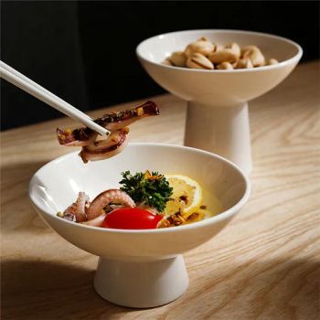 Ceramic Tall Ice Cream Serving Bowls Multi-Purpose Footed Ceramic Dessert Bowl - Shanxi Midas Industrial Co., Ltd. - China