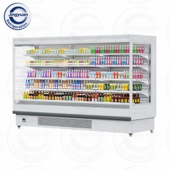 Commercial Use Vertical Upright Glass Door Beverage Cooler Dual Zone Freezer Display - Jingyuan (Foshan) Refrigeration Equipment Co., Ltd. - China