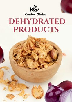 dehydrated onion flakes premium Place of Origin India Certification ISO 22000, HACP Texture Lightweight And Compact Shelf Life Longer Shelf Life Without Refrigeration - Kredos Globx - India