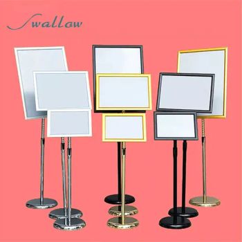Sign Holder Poster Stand with Rotating Snap Frame, Adjustable Sign Holder Pedestal Telescoping Stand - Suzhou Swallow Company Limited - China