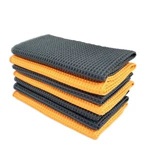Microfiber Waffle Weave Drying Car Wash Towel Kitchen Cleaning Towel Honeycomb Cloth - Hebei Chicheng Commerce Co., Ltd. - China