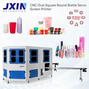 High Quality 2 Color Automatic Servo Screen Printer with LED UV Curing for Cosmetic Tube Bottle Jar - Liuzhou Jiexin Machinery Co., Ltd. - China