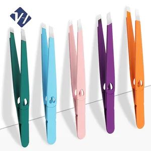 Girls Cosmetic Beauty Tools Private Label Eyebrow Tweezer Custom Personal Logo Tweezers Stainless Steel Usage for Personal Care - Yangjiang Weihao Hardware Products Co., Ltd. - China