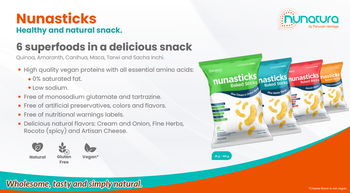 Extruded and baked low sodium savory natural Snacks Origin Peru Product Type Snacks Shelf Life 12 months Sodium Level Low Sodium - Peruvian Heritage sac DBA Nunatura - Peru