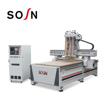 Wood CNC Router with Three Spindles for Engraving Cutting  - QINGDAO SOSN MACHINERY CO., LTD. - China