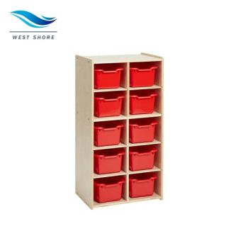 Kindergarten Kids Wooden Toys Storage Cabinet Montessori Cabinets Storage Toy Shelf Storage Organizer Cabinets - Dalian West Shore Wood Co., Ltd. - China