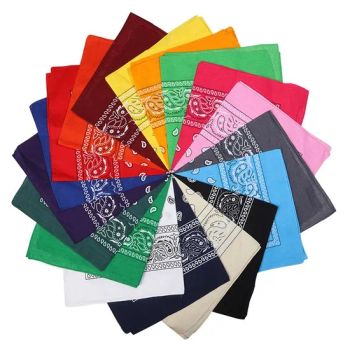 Hot Selling Cotton Fashion Multi-Color Outdoor Sports Bandana Square Scarf Pocket Handkerchief Headbands - Hongkong XQ Trading Co., Limited - China
