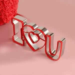 3PCS I Love U Metal Pastry Dough Cutter Biscuit Cookie Cutter Wedding Baking Mold Kitchen Utensils - Tianjin Huayu Technology & Trade Co., Ltd - China