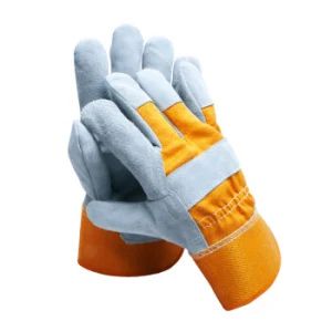 Heat Resistant Logo Customizable Long Cow Leather Safety Work Gloves - Xi'an Personal Protective Equipment Co., Ltd. - China