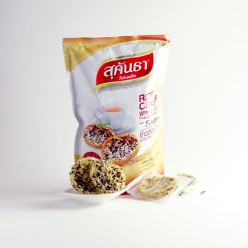 Jasmin Kaotang Sukantha Thai Tradition Crisp Rice Grain Grain Snacks Rice Cracker Thailand Traditional Rice Snack with Sesame - 3M FOOD PRODUCT CO., LTD. - Thailand