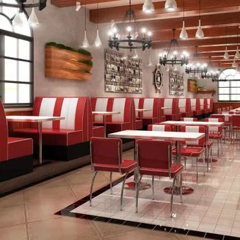 Commercial American Style Restaurant Table and Chairs Bar Furniture Set for Restaurant Booth Seating Coffee Shop Furniture - Hebei Xingdong International Trade Co., Ltd. - China