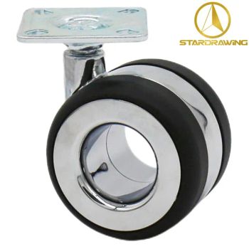 Stardrawing 60mm Hubless Caster Wheel Office Chair Caster with Double Wheels - Stardrawing International Trading (Shanghai) Co., Ltd. - China