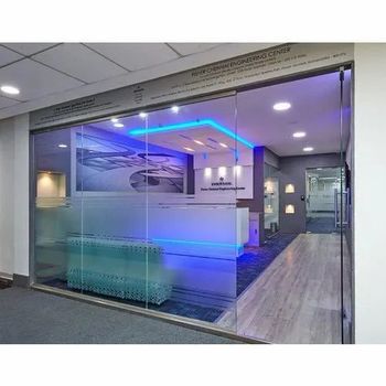Modular Office Glass Partition Material Glass Shape Rectangular Brand Vasuki Interior Usage/Application Office Glass Thickness 8 - 12 - Vasuki Interior - India