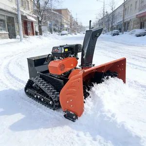 Mini Compact Crawler Garden Path Small Size Portable Residential Snow Removal Equipment Remote Control Snow Blower - Shandong Howo Engineering Machinery Co., Ltd. - China