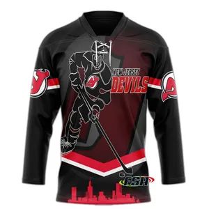 Wholesale Custom Logo Design Sublimation Hockey Jersey 100% Polyester Ice Hockey Wear - Dongguan Fshsportswear Co., Ltd. - China
