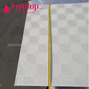 PVC Laminated Gypsum Tile/False Gypsum Ceiling/595*595 603*603 - SHANDONG TOP BUILDING MATERIALS CO., LTD. - China