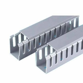 20 mm PVC Channel Wiring Duct, 25 mm Size 25 mm Width 20 mm Material PVC Color Silver Usage/Application - Spark Electric - India