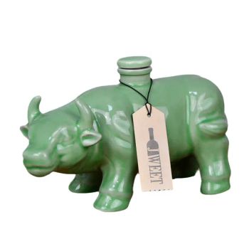 Buffalo Animal Shape Ceramic Wine Spirits Bottles 750ml MOQ 3000PCS Trademark Jweet Model NO. JWC601 Sample Available Sealing Type - Guangzhou Jweet Co., Limited - China