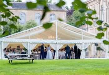White Luxury Marquee 40*60 Wholesale Outdoor Wedding Party Tent Steel Commercial Business Gazebo Trade Show Tent Wed Wedding Event Party Marquee - FOSHAN DRAGON STAGE EQUIPMENT CO.,LTD - China