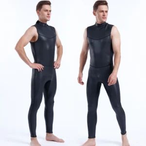Long Pants Sleeveless Smooth Leather Cr Wetsuit Men's One-Piece Diving Suit Snorkeling Suit - DONG GUAN KEITH WATER SPORTS CO., LTD. - China