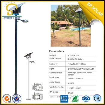 Factory 6m Round Galvanized Pole with 40W LED Lamp - Yangzhou Bright Solar Solutions Co., Ltd. - China