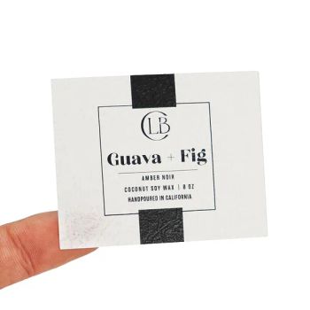 Custom Special Texture Paper Embossed Printing Perfume Candle Packaging Label Logo Stickers - HENG LI Label Printing Co., Ltd. - China