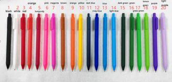 Plastic Rubber Finishing Ball Pen with Logo Imprint Type Click MOQ 3000PCS Origin Zhejiang Color Customized Model NO. PP5978 - Ningbo Hi-Tech Zone Sengfeng Imp. & Exp. Co., Ltd. - China