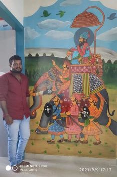 Wall Design's, Paint Brands Available: Asian Paints, Type Of Property Covered: Residential - Vijju Arts - India