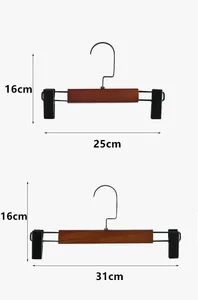 Hot Selling Pants and Skirt Hangers Adjustable Clips Black Trademark GH Origin China Material Wooden HS Code 44211000 Model NO. - Anhui Great Homeware Co., Ltd. - China