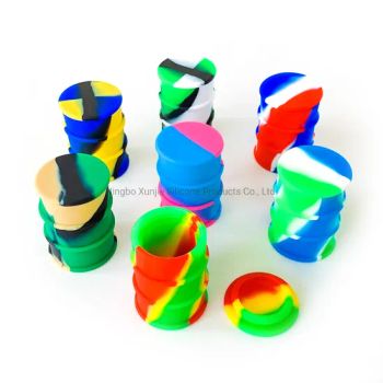 26ml Drum Shape Silicone Wax Container Oil Container Silicone Hand Pipe DAB Rigs - Ningbo Xunjie Silicone Products Co., Ltd. - China