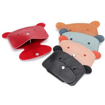 New Design Factory Wholesale Custom Logo Save Spacing Genuine Leather Bear Shape Leather Coins Purse - Dongguan Humen Futuo Accessories Factory - China