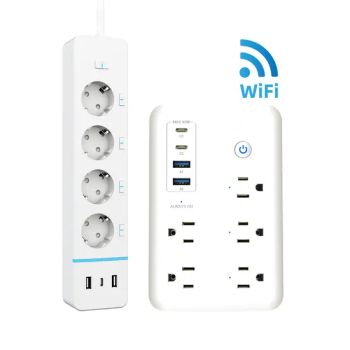 WiFi Smart Power Strip Us with 4 USB Port 5 Outlets WiFi Yes Color White Style Luxury Trademark OIT Condition New Model NO. - Orient Tech Limited - China