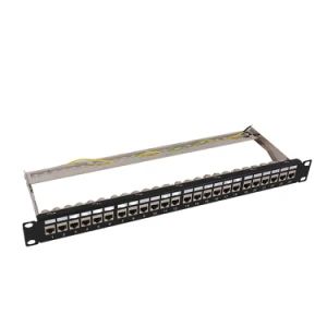 STP-19Inch 24Port CAT6A Patch Panel RSPP6A01 RJ45 1U 16~48Port - Hangzhou Risingsun Cable Co., Ltd. - China