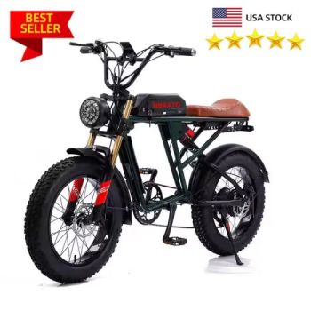 2024 Retro Vintage Super Electric Hybrid Bike 73 Fat Tire 20 Inch 1500W Ebike 48V 13ah 26ah Long Range E Bike - Ningbo Rato Hardware Co., Ltd. - China