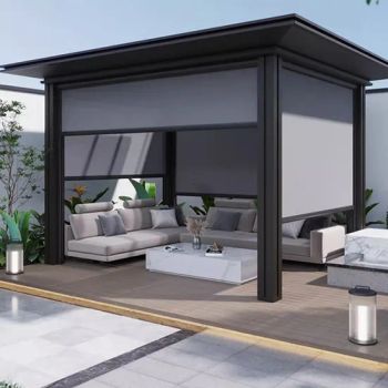 Strong Windproof Exterior Roller Shade Zip Lock Rails High Wind Areas Curtain - FOSHAN SUNRAY WINDOWS LIMITED COMPANY - China