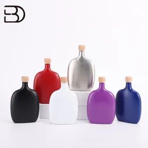 8oz High Quality Portable 304 Stainless Steel Whiskey Vodka Wine Pot Flagon Hip Flasks with Wooden Lids - Boundary Tools Co., Ltd. - China